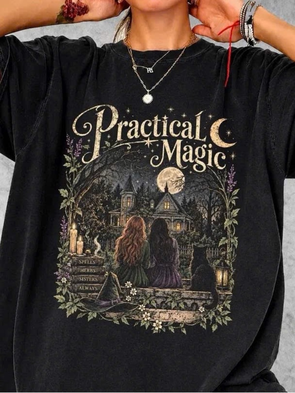 Practical Magic Graphic Tee  - Black